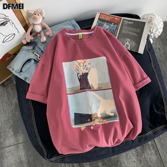 DFMEI 반팔 티셔츠 남반팔 상의 이너티셔츠