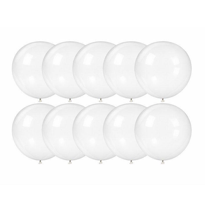 파티메이커스 45cm 파티용 대형 풍선 세트, 10개, 화이트