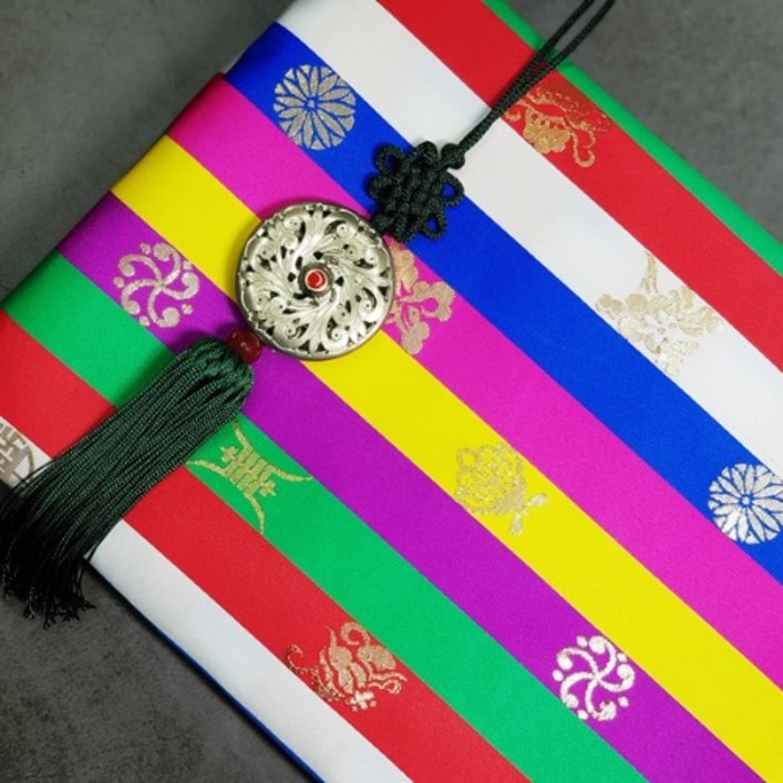 국내제작 금박 색동한복천 한복원단 전통선물포장 예단장식 명절선물포장 용돈봉투장식 한복소품 전통소품