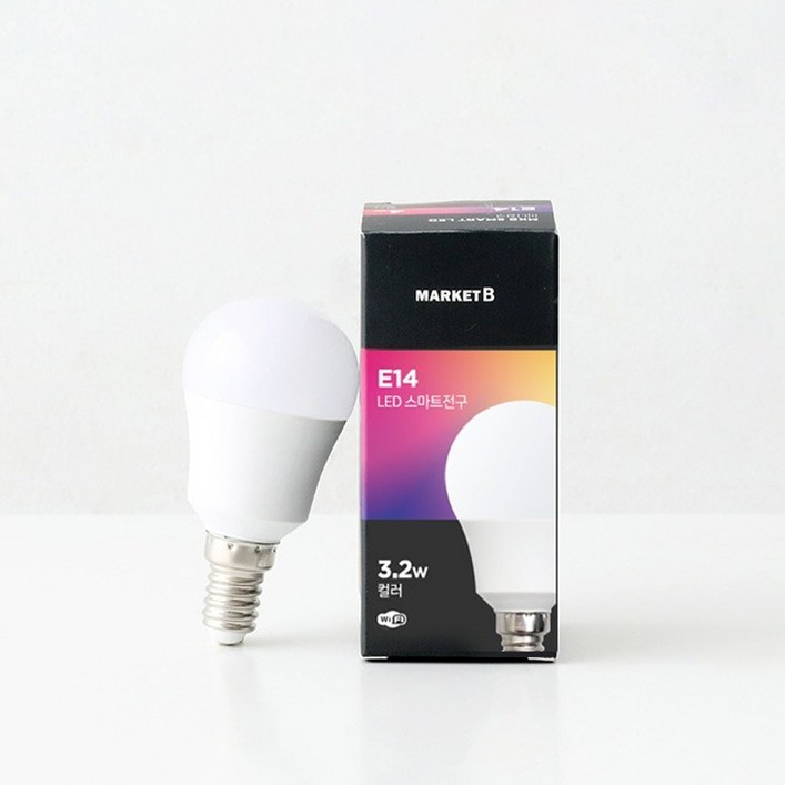 2개번들 E14 LED 스마트전구 3.2W 컬러