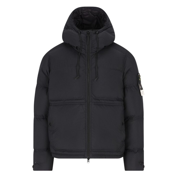 스톤 아일랜드 후드 퀼팅 재킷