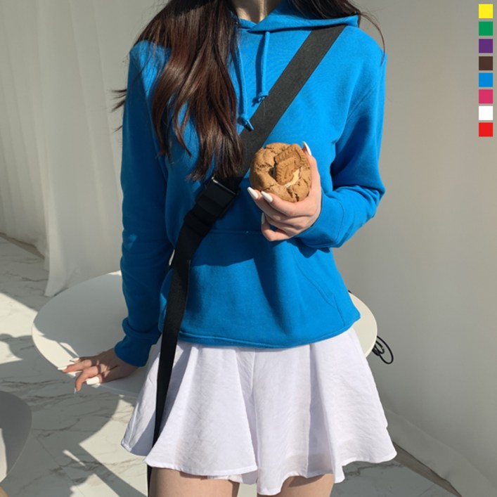 티데일리 젤란 쭈리 후드티 남여공용 무지 후드 티셔츠 S2XL 8color