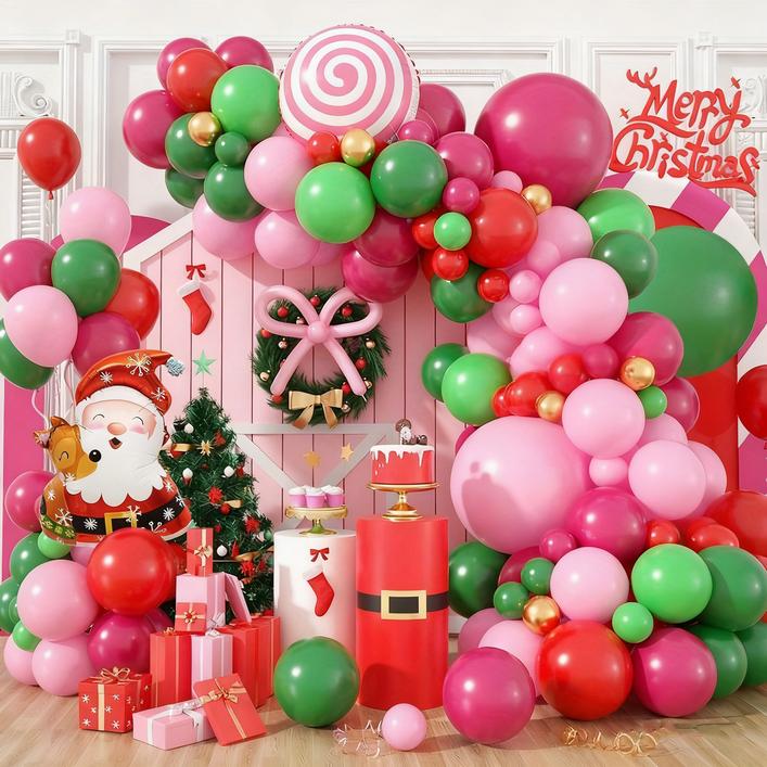 CEUQIESO 크리스마스 아치 풍선 세트 , 일반 이벤트 , 크리스마스 장식용 , 총 133개