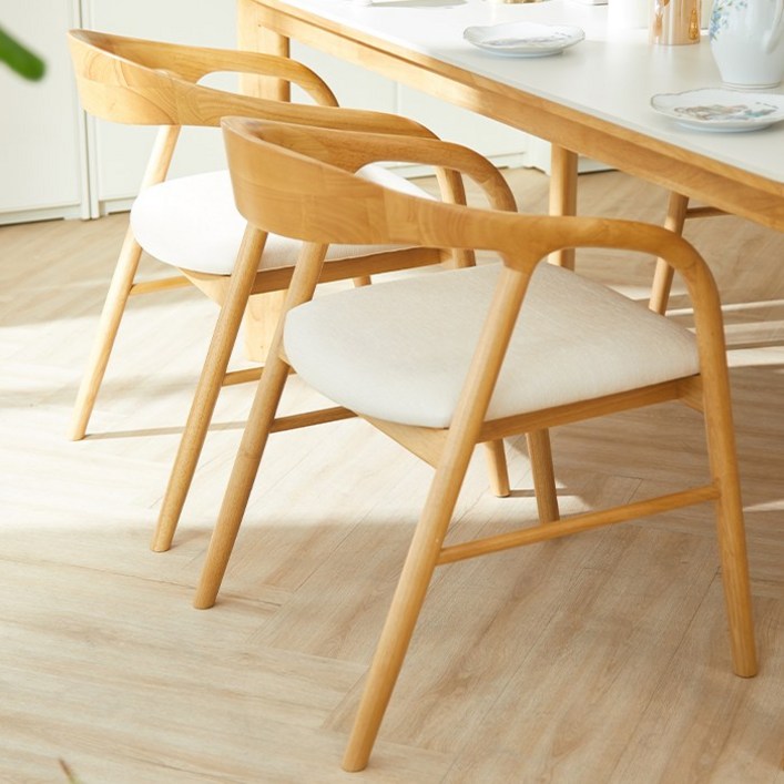 보루네오 엘리브 리움 원목 라운지 식탁 의자 카페 인테리어 체어 11 pn916, 네추럴, 2개