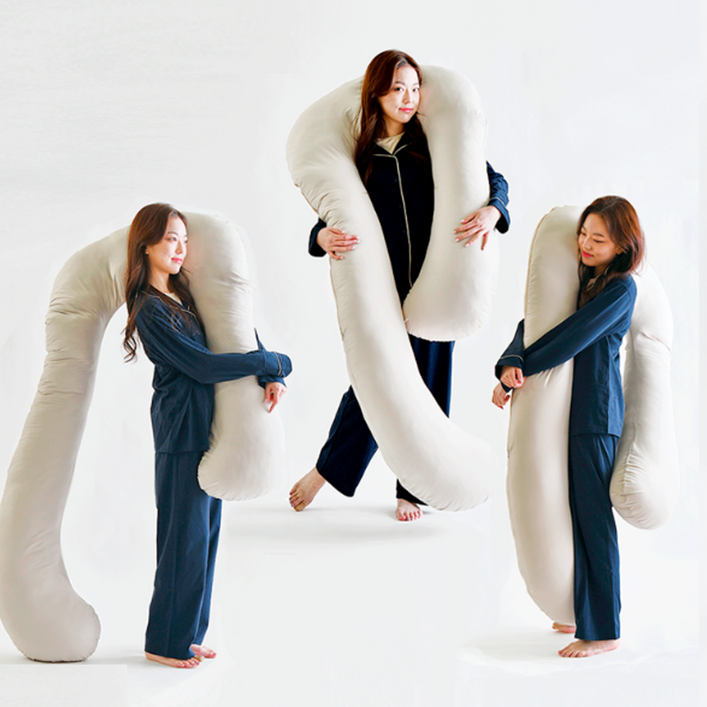 푹신빵빵 U자바디필로우 특대 솜노스 4m 바디필로우1p커버1p