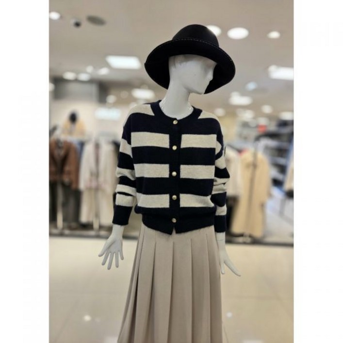 백화점 올리브데올리브 스트라이프 라운드 가디건 YK5WD422 아울렛