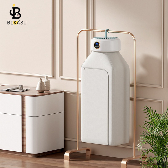 BIKASU 스마트 타이머 미니건조기 여행용 휴대용 접이식 가정용 기숙사용 의류건조기 1인소형 건조기