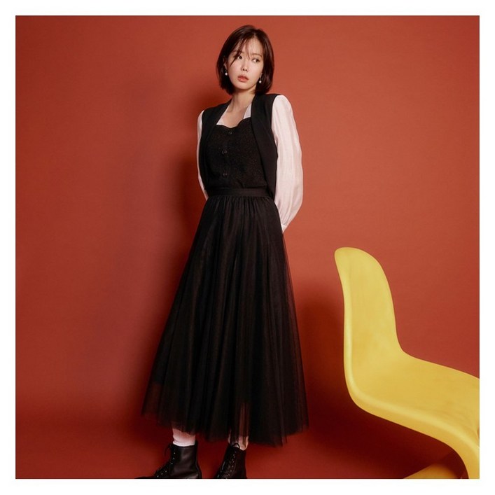 베스띠벨리 밴딩 튤 스커트  BHSAH2326