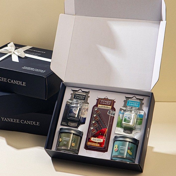 양키캔들 시그니처 텀블러 차량용 방향제 5종 선물세트, 43 미드썸머 나잇,클린 코튼, 1세트