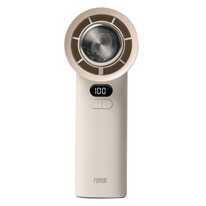 포른 냉각 초강력 휴대용 미니 핸디 선풍기, 아이보리