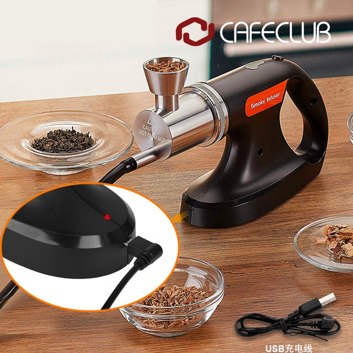 카페클럽 충전식 스모킹건 훈연기 칵테일 바베큐, 카페클럽 스모킹건 USB충전, 1개, 기본색