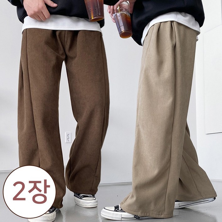 11 2장가격 소프트 코듀로이 벌룬 셔링 와이드 바지 팬츠