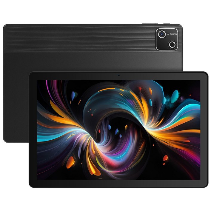 Wqplo G13 태블릿PC 10.1인치태블릿 30G128G 안드로이드 15 6200mAh 배터리, 블랙Black, 128GB, WiFi