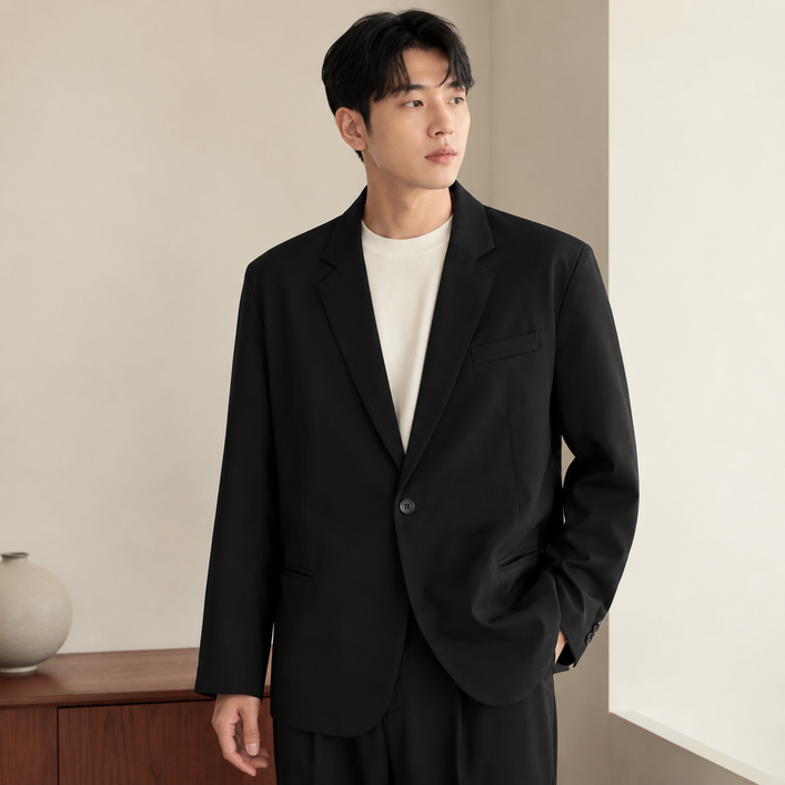 CBHV 남성 캐주얼 정장 코트 데일리 오피스 직장인 양복 외투