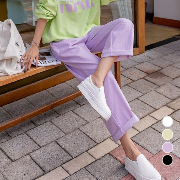 나크21  스타일리쉬한 와이드 밴딩 팬츠 NK31P8