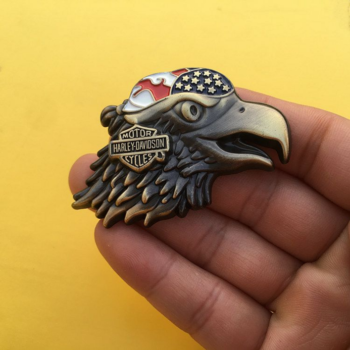 자동차타이어 아연 합금 바이크 오토바이 차체  3D 스티커 할리 데이비슨 독수리 엠블럼 장식