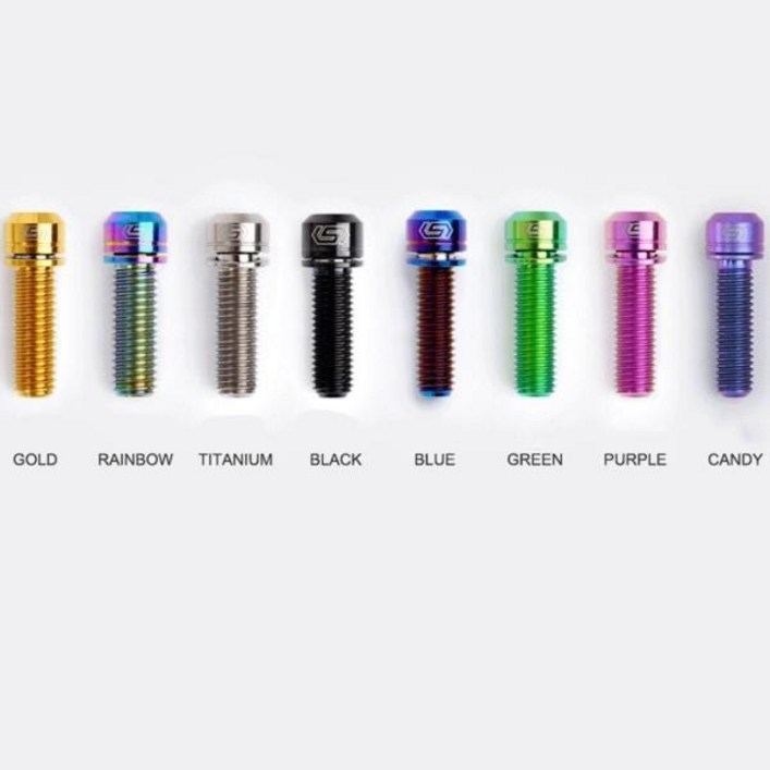 1 PC Varisou Colr M7 * 20mm TC4 GR5 티타늄 합금 T40 Torx 캡 헤드 (자전거 용 와셔 나사 볼트 ) DIY