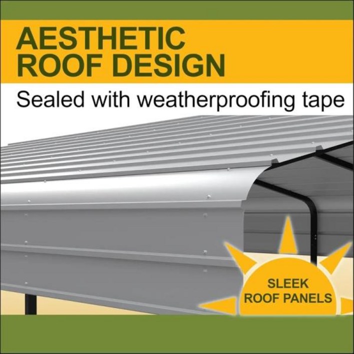 야외창고12x20 FT 헤비듀티 올 카포트 캐노피 차량 장비 및 보관용 야외 금속 보호소