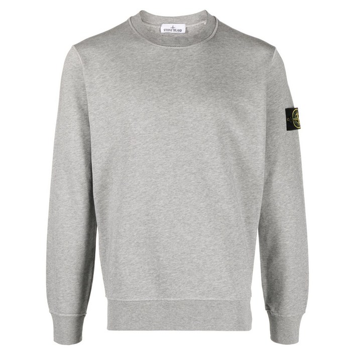 스톤 아일랜드 컴퍼스 배지 코튼 스웨트셔츠