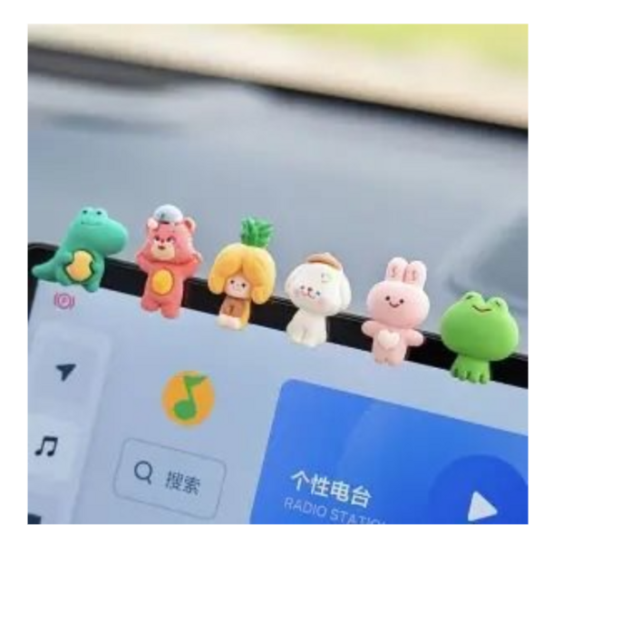 클로젯 차량용 인테리어 피규어 장식용 캐릭터 6p, 동물2, 1개