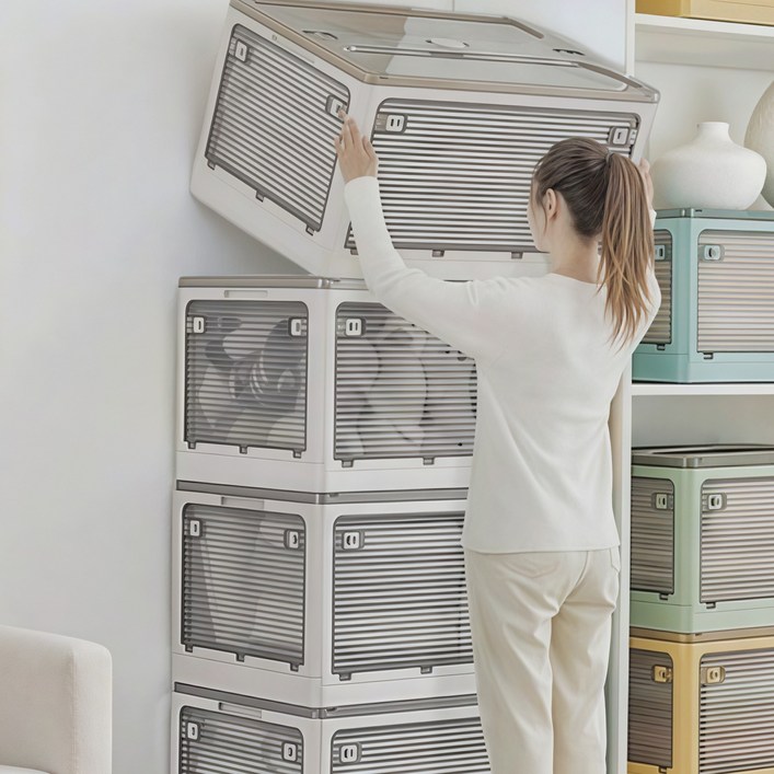 솔로스 특대형 5방향 오픈형 폴딩박스 접이식 리빙박스 캠핑박스