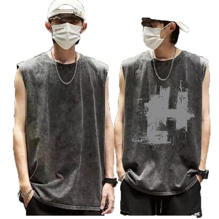 남자나시/빈티지나시/오버핏/피그먼트나시/남자민소매/티셔츠/짐웨어/헬스나시