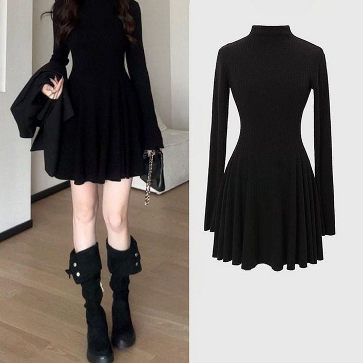 주에드 하객룩 여성원피스 블랙원피스 오피스룩 하객원피스 여자원피스 미니원피스 검정원피스 10월하객룩 top132lL