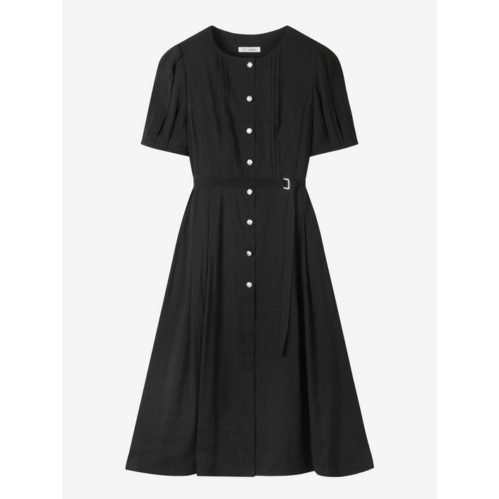 씨씨콜렉트 중계점 볼륨 슬리브 핀턱 드레스 E253PSE122