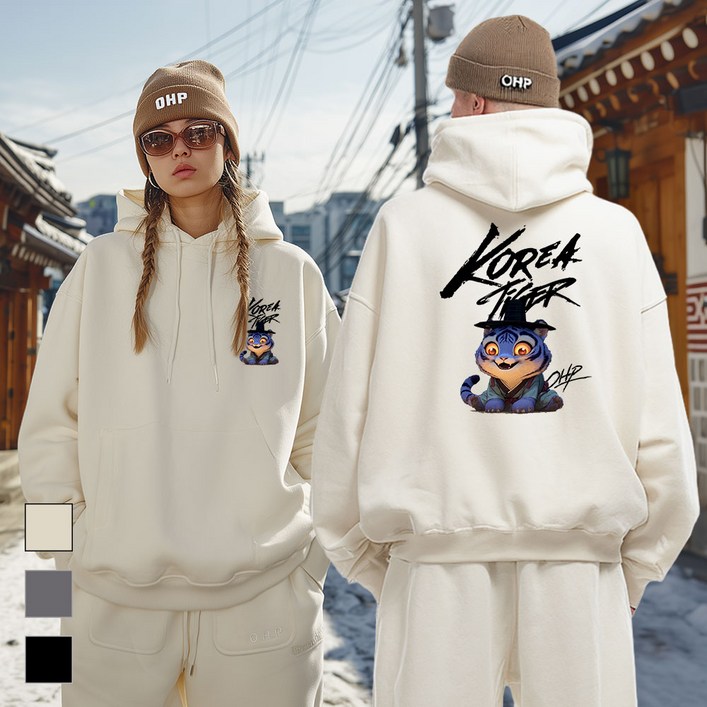 OHP 작품을 입는다 기모 후드 best3