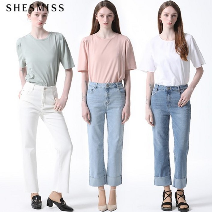 쉬즈미스 롤업 데님 팬츠  택가격  158000원