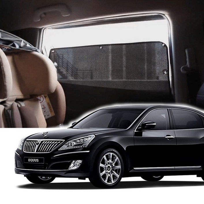 썬블럭 햇빛가리개 커튼 차박 에쿠스 2세대 (09년3월~15년11월) 2열, 1세트, 2열 검정 에쿠스2세대 HW174