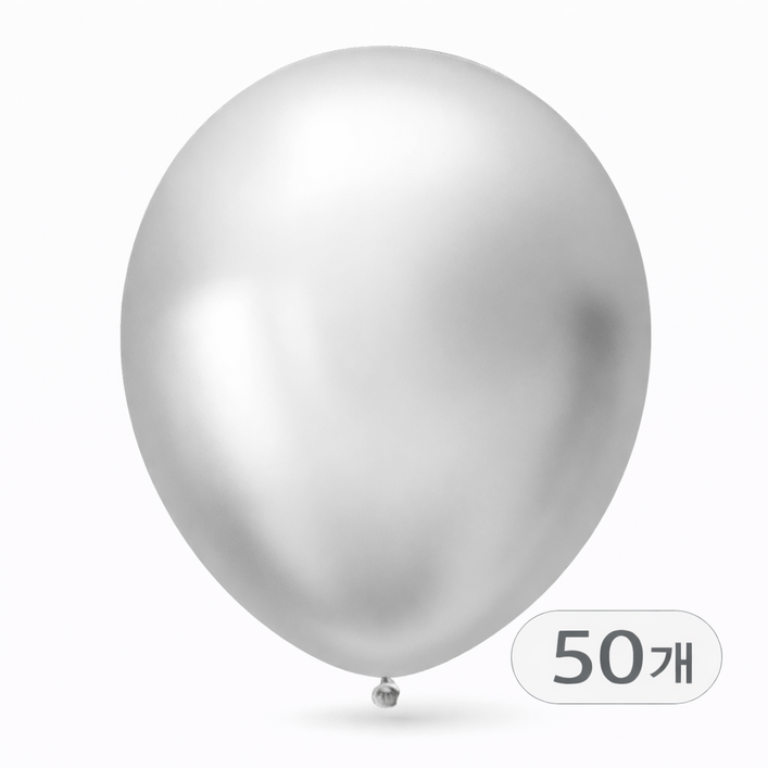 브로키 메탈풍선 12인치 50p 펄풍선 크롬풍선 데코 파티용품