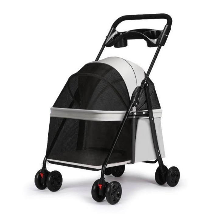 리틀보이 저상 강아지 유모차 퀵폴딩