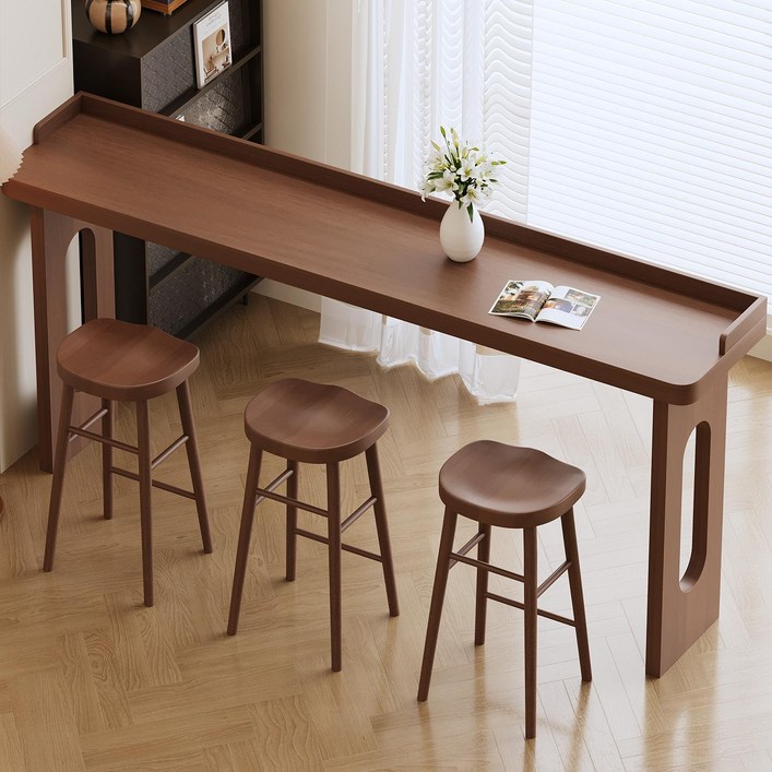 원목 파티션 식탁 아일랜드식탁 좁은주방식탁 홈카페테이블