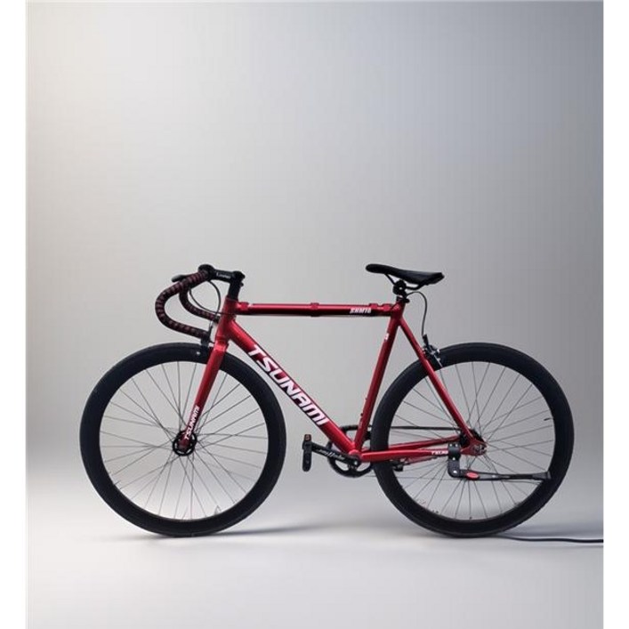 쓰나미 픽시 자전거 레드와인 SNM100 전후방브레이크포함, SIZE M, 1개, 165cm