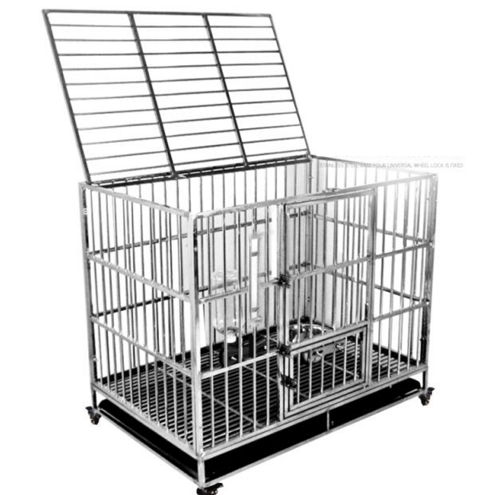 대형견 철장 철펜스 집 견사 케이지 스테인리스 스틸, 길이125 x 폭78 x 높이107, 1개
