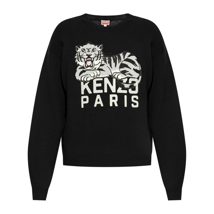 겐조 로고 자수 코튼 스웨트셔츠