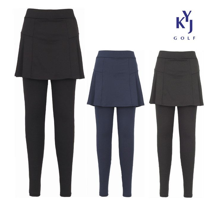 김영주골프 봄가을 플리츠 일체형 치마 레깅스 골프 여성 스커트 DQSLSK01