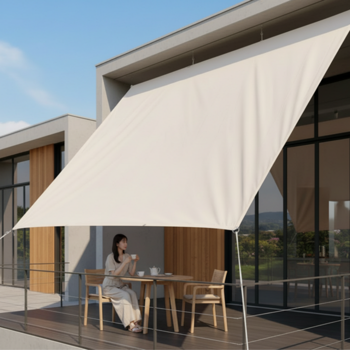 아진캐노피 방수 차양막 차양 어닝 고정어닝 가림막 차광막 느글막 천막 햇빛 차단 옥상, 카키