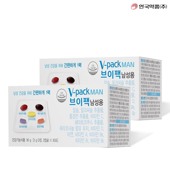 안국약품 브이팩 VPACK 하루한포데일리 남성용 60포 2개월분