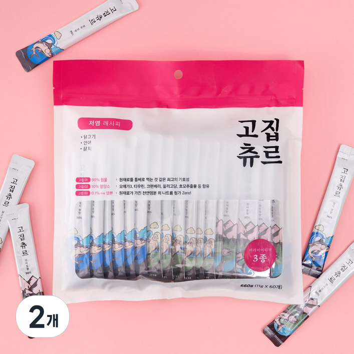 고집츄르 고양이츄르 저염 레시피, 120p, 닭&연어&참치 버라이어티티