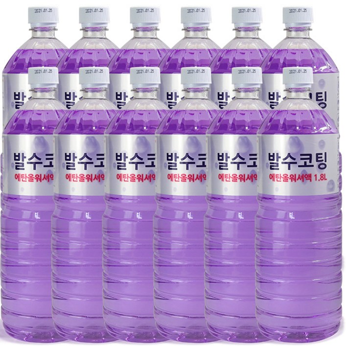 퍼펙트 발수코팅 에탄올 워셔액, 1.8L, 12개
