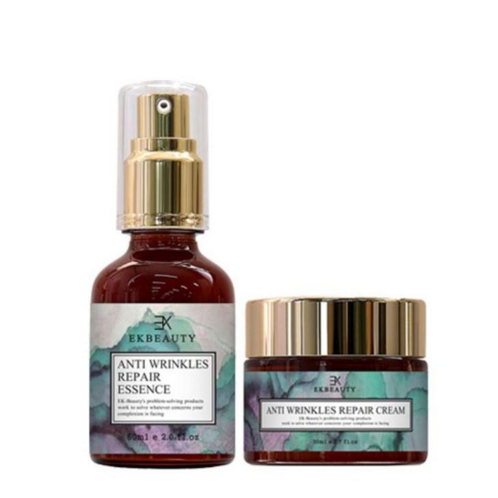 이케이뷰티 주름개선 탄력에센스+탄력크림 2종세트 콜라겐제품 완벽보습 영양 기능성제품 무파라벤 천연제품, 1세트