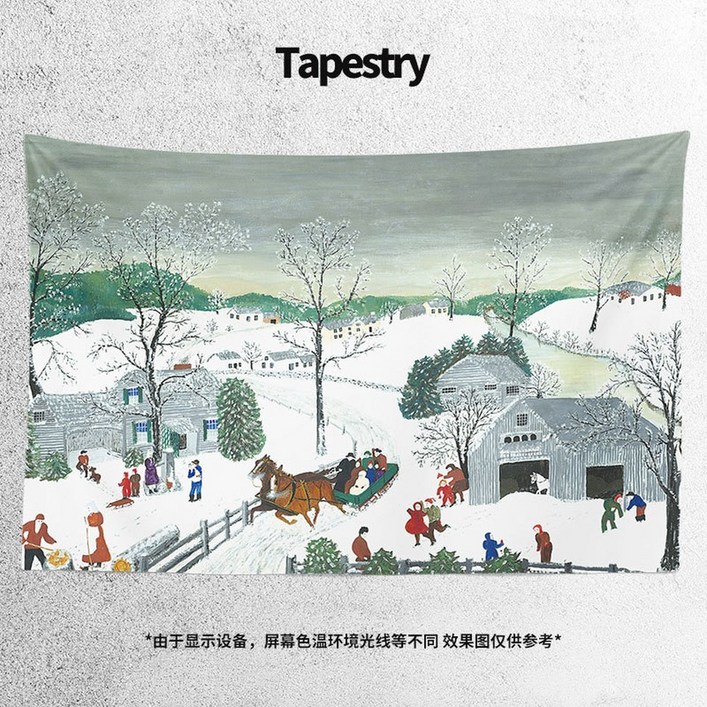 그랜드마모지스 그랜마모지스 패브릭 배경 봄날 인테리어 장식 캔버스 아트 대형패브릭 침실