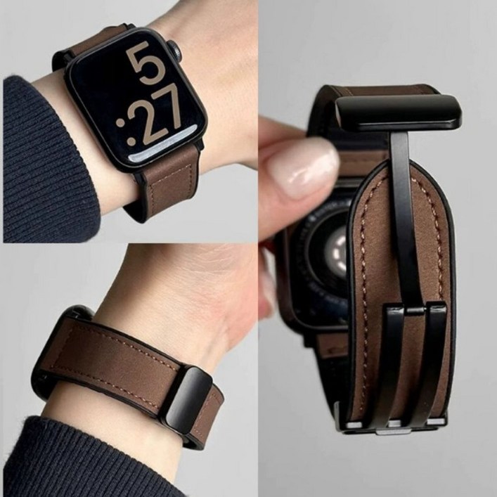 토브몰 애플워치 호환 가죽 원터치 마그네틱 스트랩