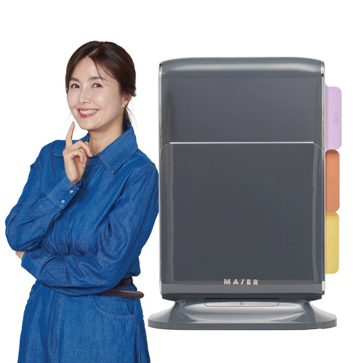 마이어 듀얼 UV 열풍건조 도마살균기 TPU도마 3종 증정  MAIER CK3009 신애라 칼 도마 식기 소독기, 그레이
