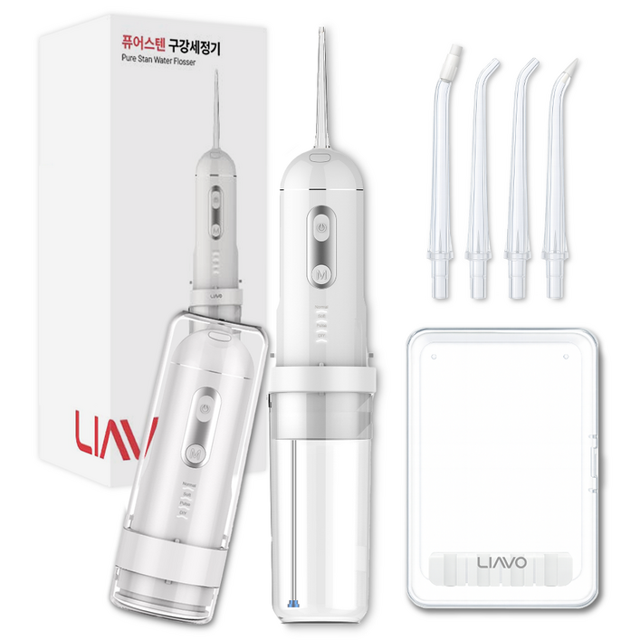 치과의사 추천 퓨어스텐 휴대용 무선 구강세정기 물치실 치아 칫솔 팁케이스 사은품 증정