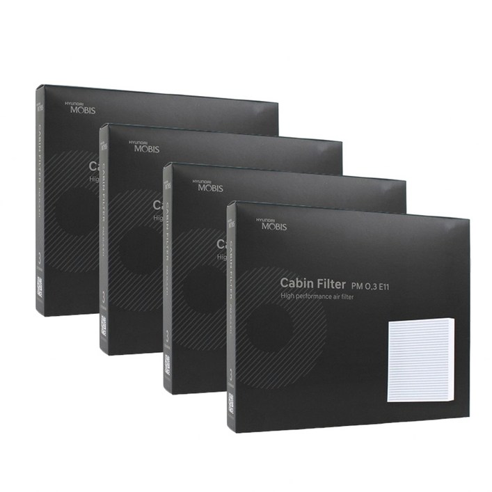 현대모비스 정품 프리미엄 에어컨필터 2년분 4개입 1세대 팰리세이드 전용 2018년~2024년 적용 13번
