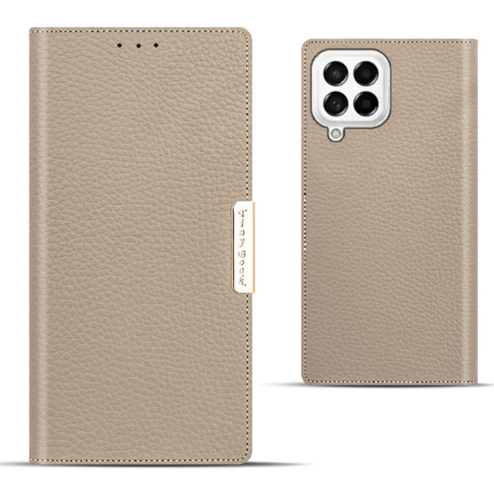 갤럭시 점프2  M33  오플레더락 천연소가죽 마그네틱 플립 케이스