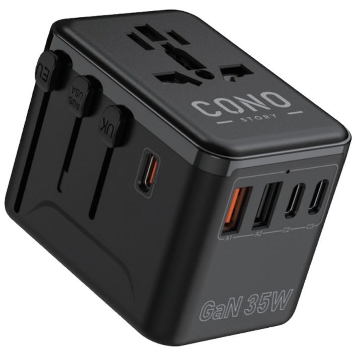 코노(CONO) 35W 여행용 올인원 해외 멀티 플러그 5포트 어댑터 유선충전기